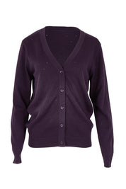 Lora Cotton Cardigan - Aubergine