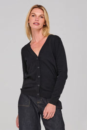 Lora Cotton Cardigan - Black