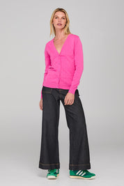 Lora Cotton Cardigan - Deeppink