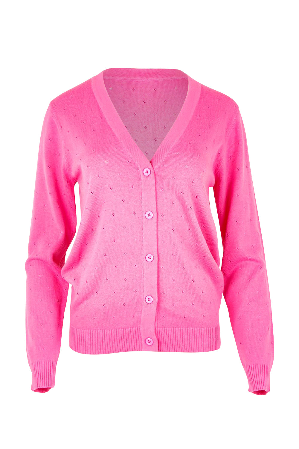 Lora Cotton Cardigan - Deeppink