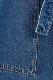 Product shot of the Aspen Pant in colour Brando (Blue), detail