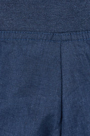 Product shot of the Ria Pant in colour Navy (Blue), detail