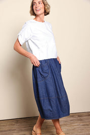 Guru Denim Skirt - Darkdenim