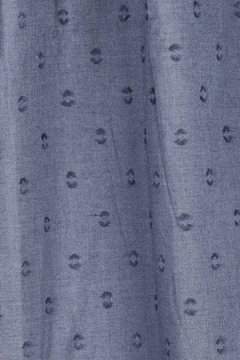 Product shot of the Bliss Top in colour Indiansea (Blue), detail