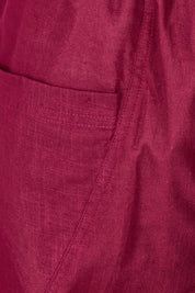 Product shot of the Guru Pant in colour Magenta (Purple), detail