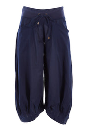 Product shot of the Guru Pant in colour Navy (Blue), from the front