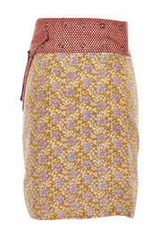Product shot of the Rosanna Long Skirt in colour Amberzep, from the back