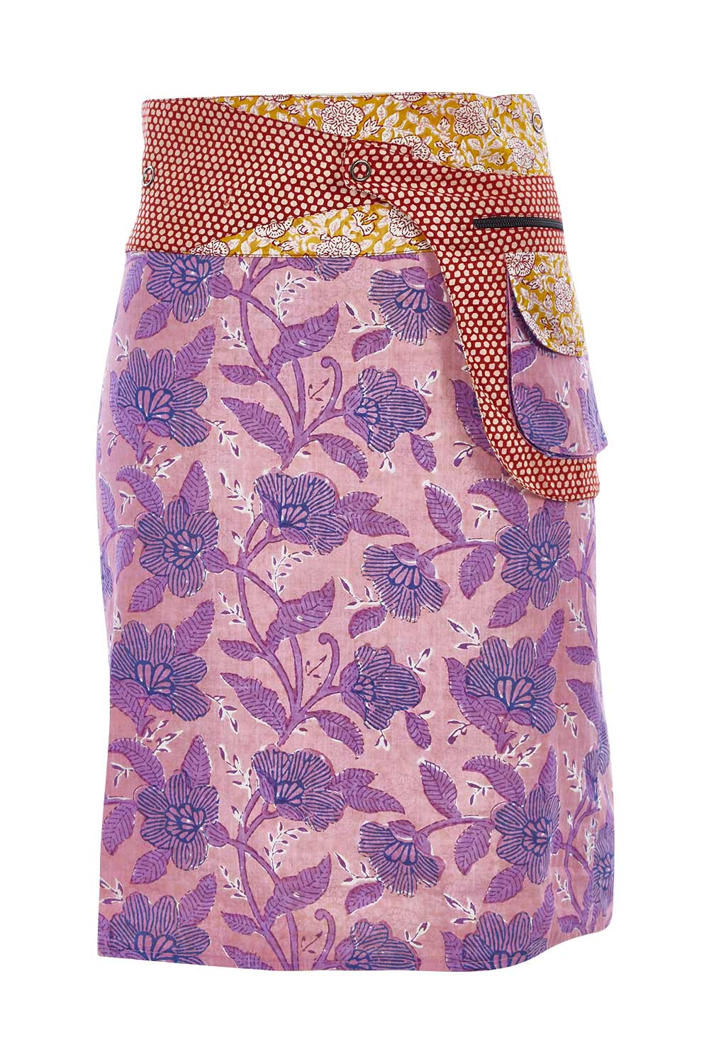 Product shot of the Rosanna Long Skirt in colour Amberzep, detail
