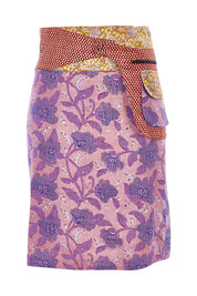Product shot of the Rosanna Long Skirt in colour Amberzep, detail