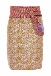 Product shot of the Rosanna Long Skirt in colour Amberzep, from the front