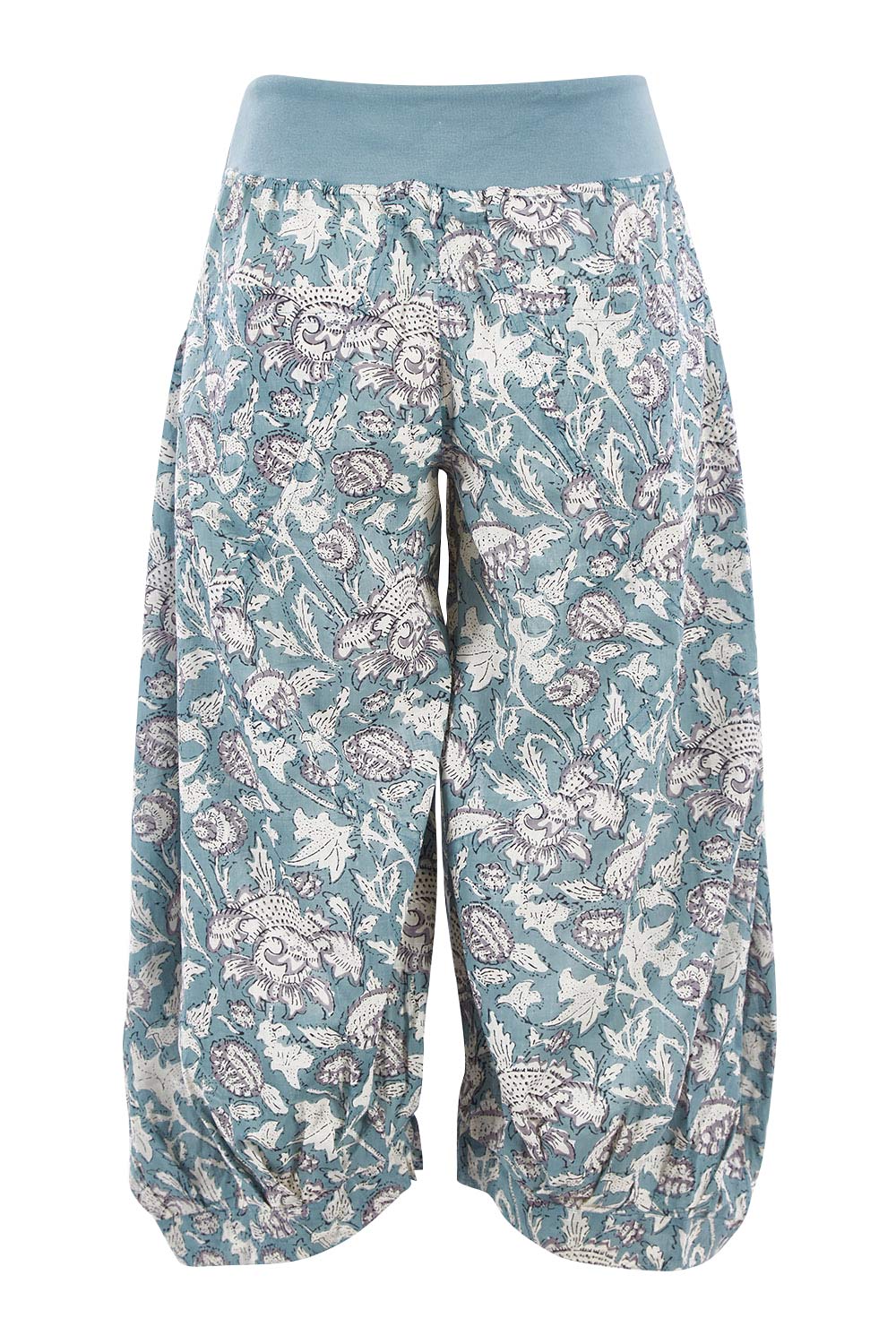 Product shot of the Guru Pant Bluestone in colour Bluestone (Blue), from the back
