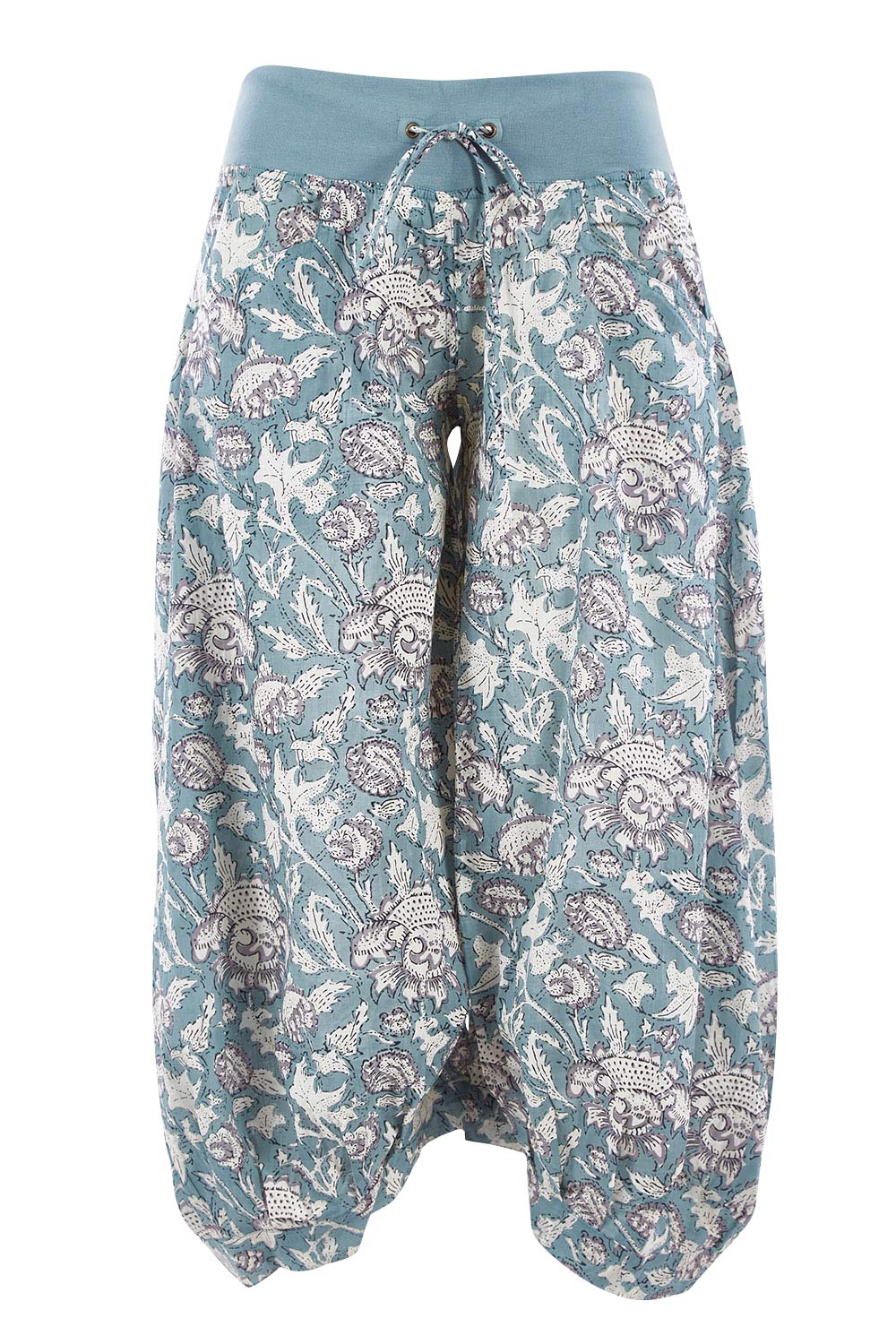 Product shot of the Guru Pant Bluestone in colour Bluestone (Blue), from the front