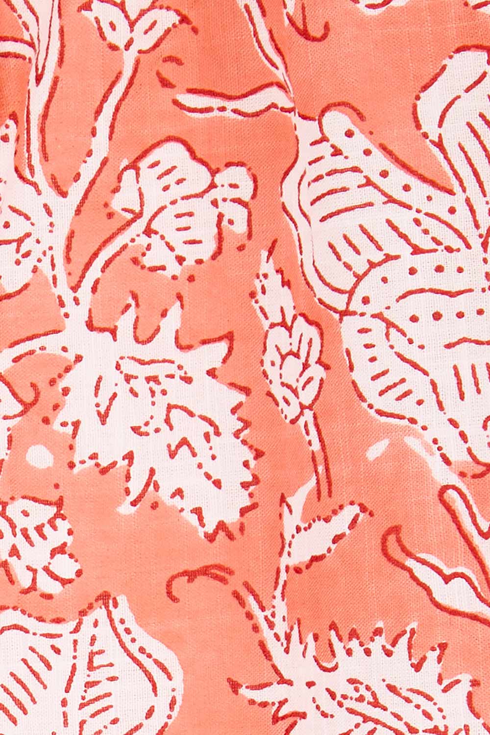 Product shot of the Bliss Top in colour Moonga (Pink), detail