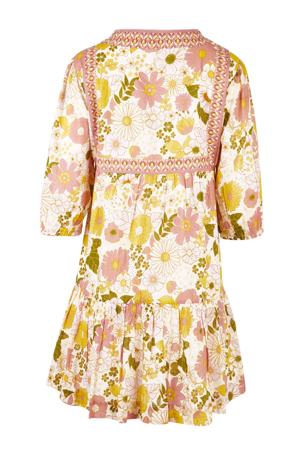 Product shot of the Aurelia Dress in colour Aurelia (Pink), from the back