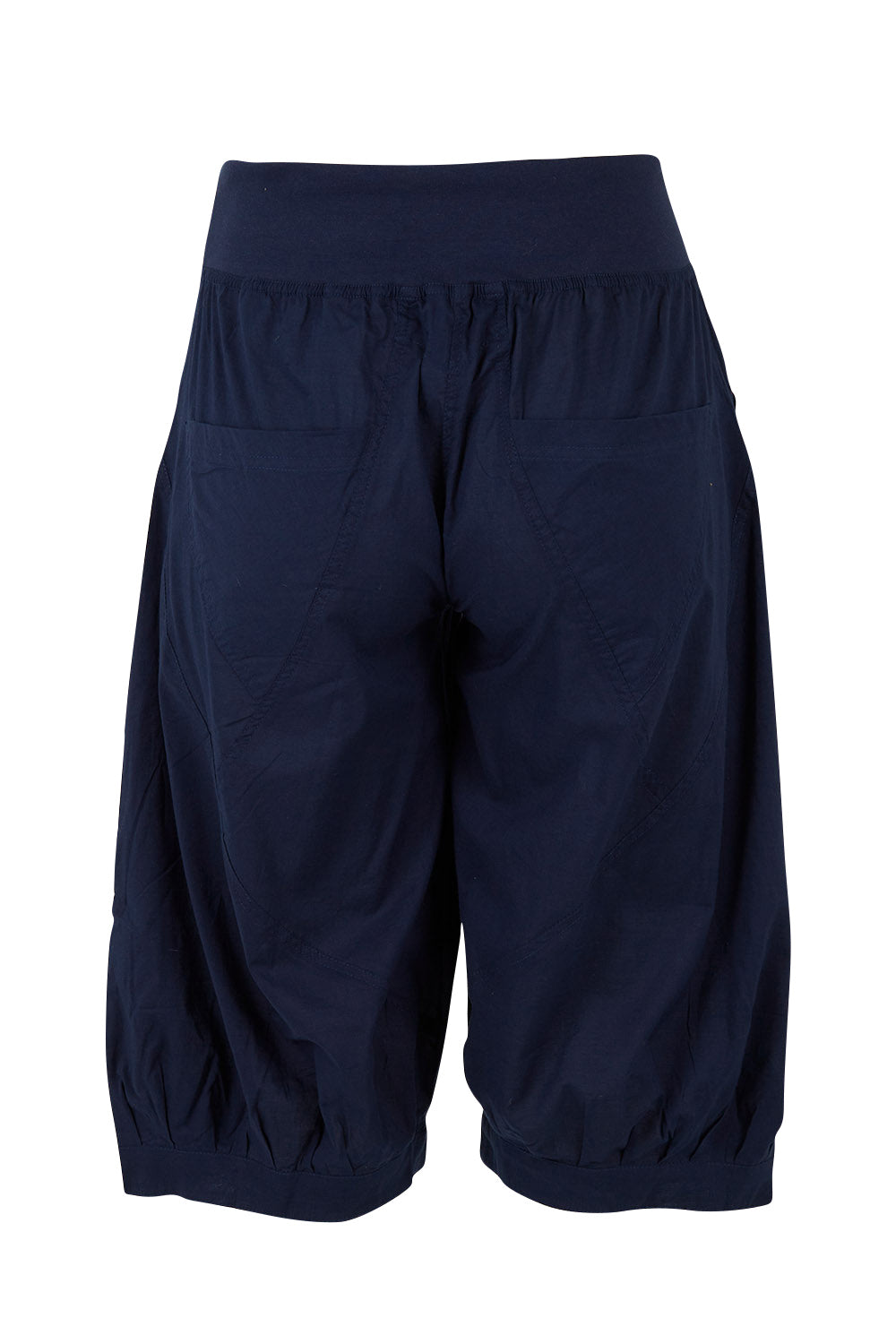 Product shot of the Jada Short in colour Navy (Blue), from the back