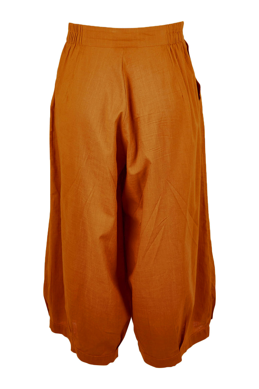 Product shot of the Zetta Pant in colour Mustard, from the back