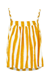 Product shot of the Sami Cotton Singlet in colour Tropical, from the front