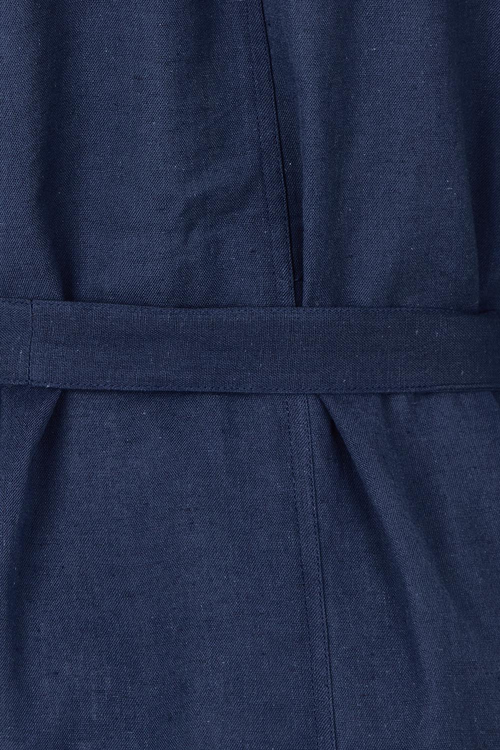 Product shot of the Livy Cotton Dress in colour Navy (Blue), detail