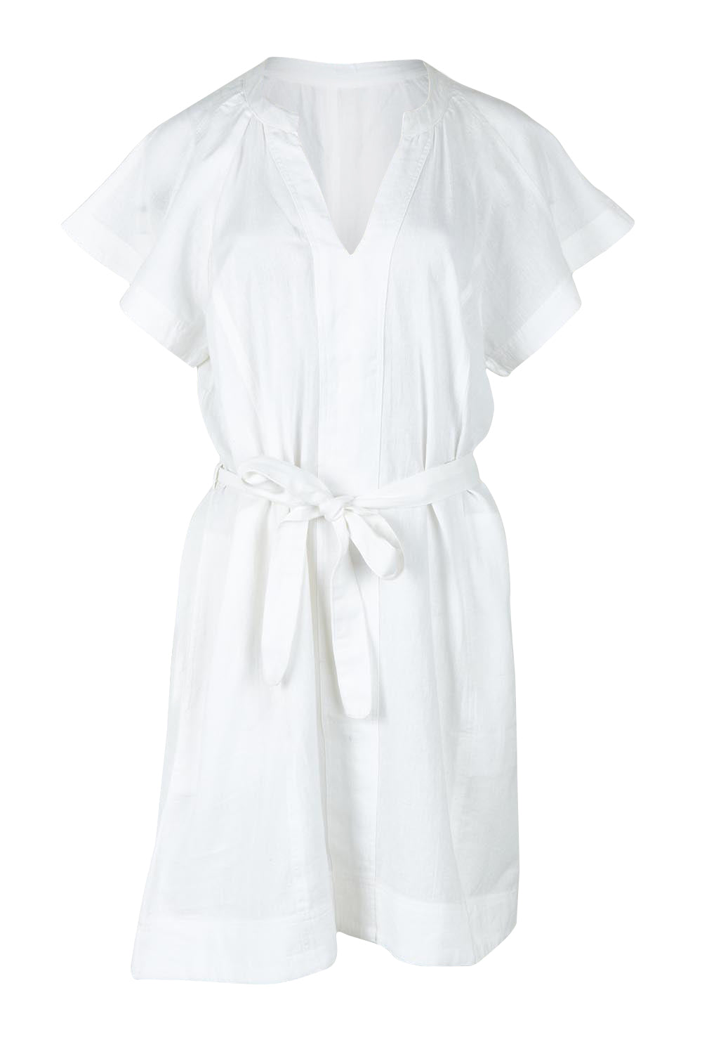 Product shot of the Livy Cotton Dress in colour White (White), from the front