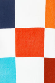 Product shot of the Harper Cotton Dress in colour Gea, detail