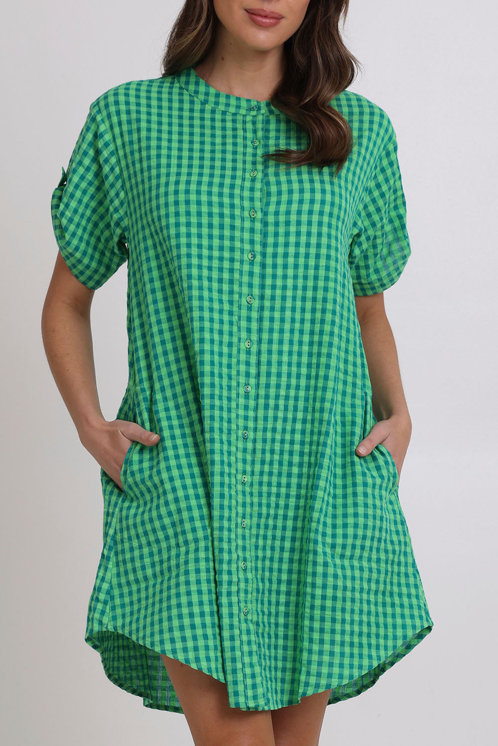 Preloved Josie Cotton Dress - Verde