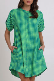 Preloved Josie Cotton Dress - Verde