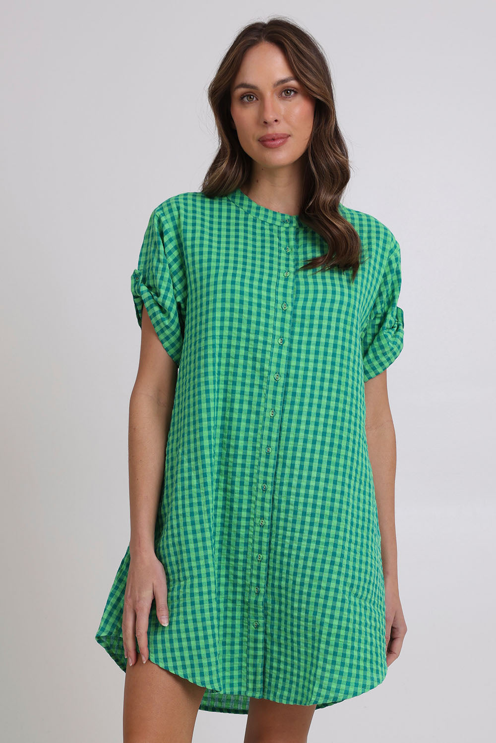 Preloved Josie Cotton Dress - Verde