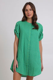 Preloved Josie Cotton Dress - Verde