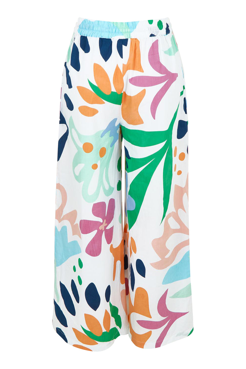 Product shot of the Harper Cotton Pant in colour Sorrento, from the back