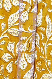 Product shot of the Pari Shirt in colour Mustard, detail