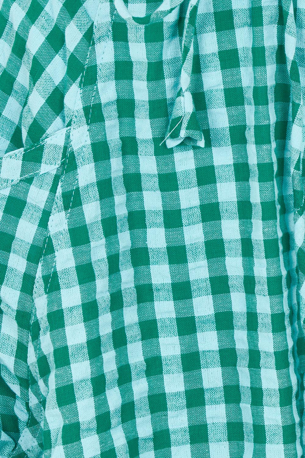 Product shot of the Guru Cotton Skirt in colour Green (Green), detail
