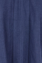 Product shot of the Livy Cotton Top in colour Navy (Blue), detail