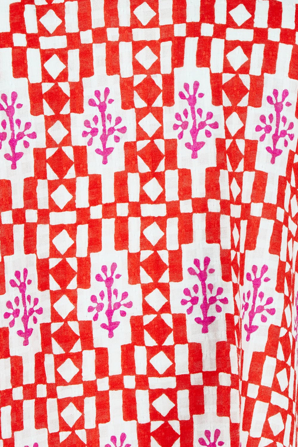 Product shot of the Ava Cotton Top in colour Naples (Pink), detail