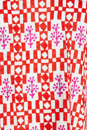 Product shot of the Ava Cotton Top in colour Naples (Pink), detail
