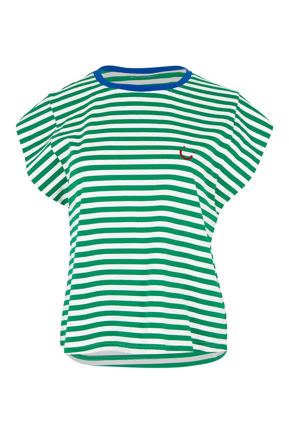 Product shot of the Bellissimo Cotton Tee in colour Green (Green), from the front