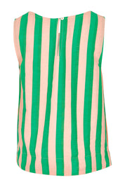 Product shot of the Hara Cotton Reversible Top in colour Capri (Green), from the back