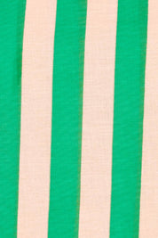 Product shot of the Hara Cotton Reversible Top in colour Capri (Green), detail