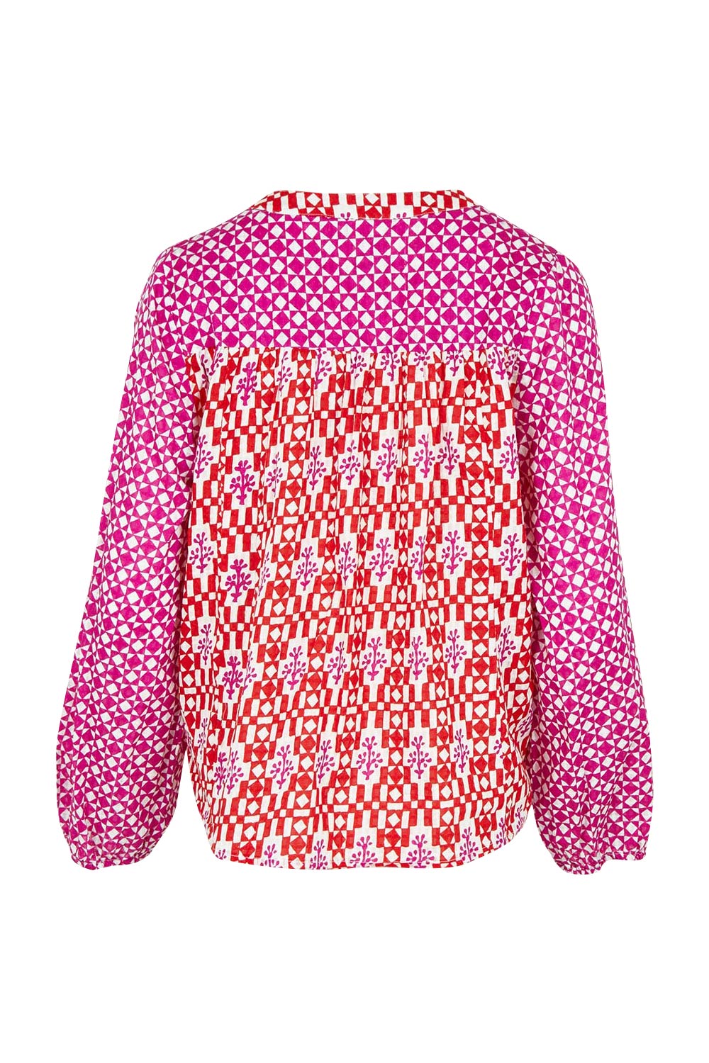 Product shot of the Fleetwood Cotton Top in colour Naples (Pink), from the back