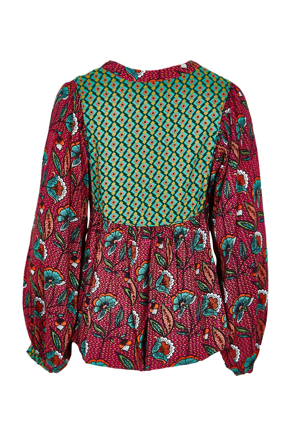 Product shot of the Noel Top in colour Toluca (Pink), from the back