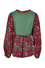 Product shot of the Noel Top in colour Toluca (Pink), from the back