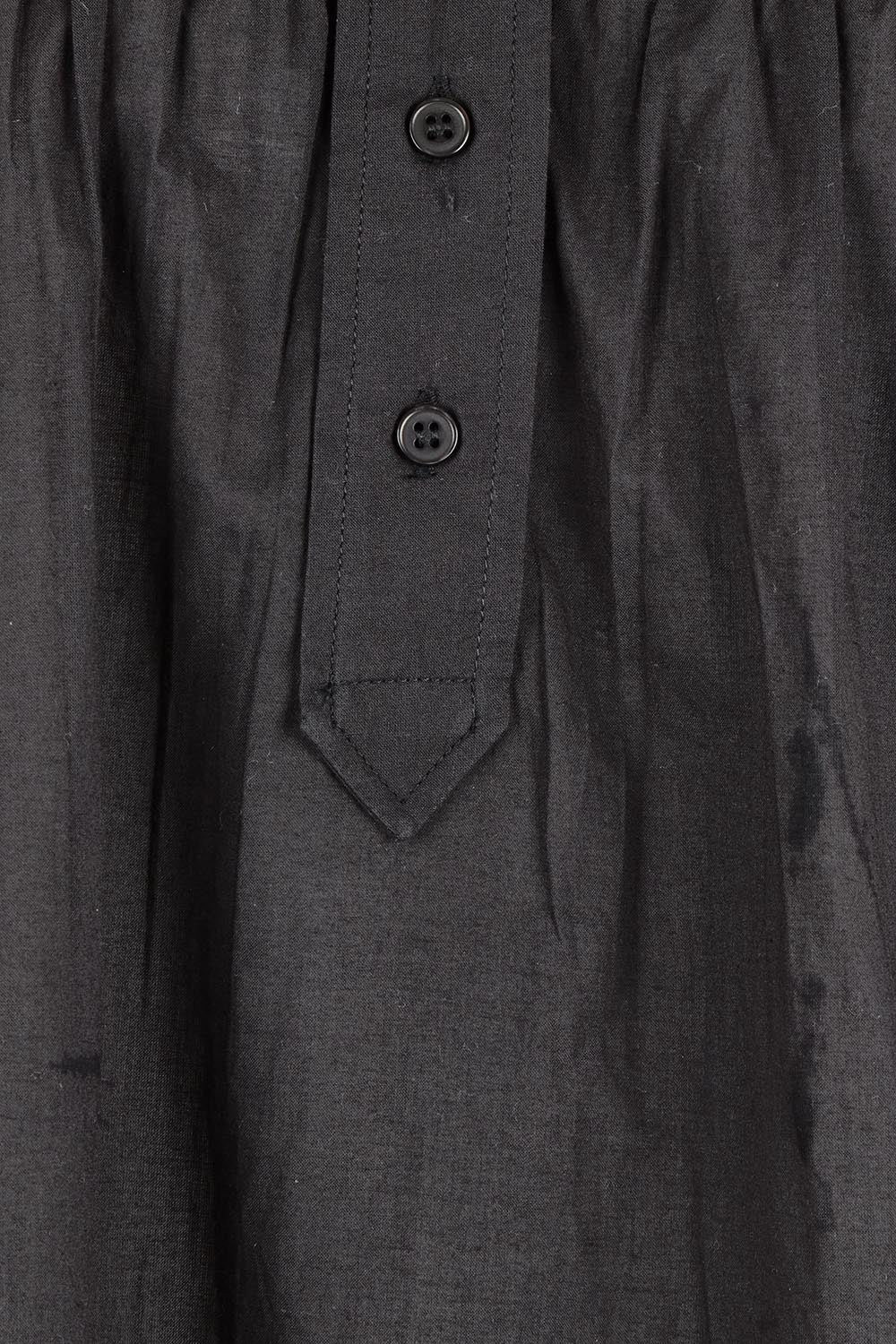 Product shot of the Danika Cotton Top in colour Black (Black), detail