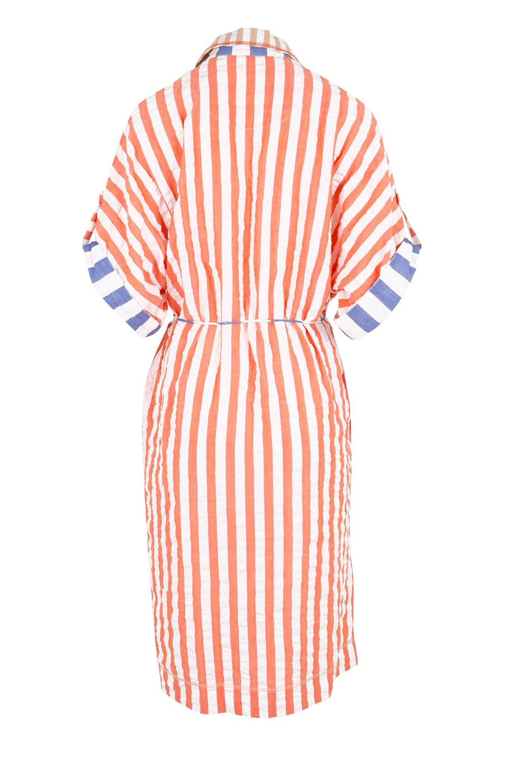 Product shot of the Maui Shirt Dress – Watermelon in colour Watermelon, from the back