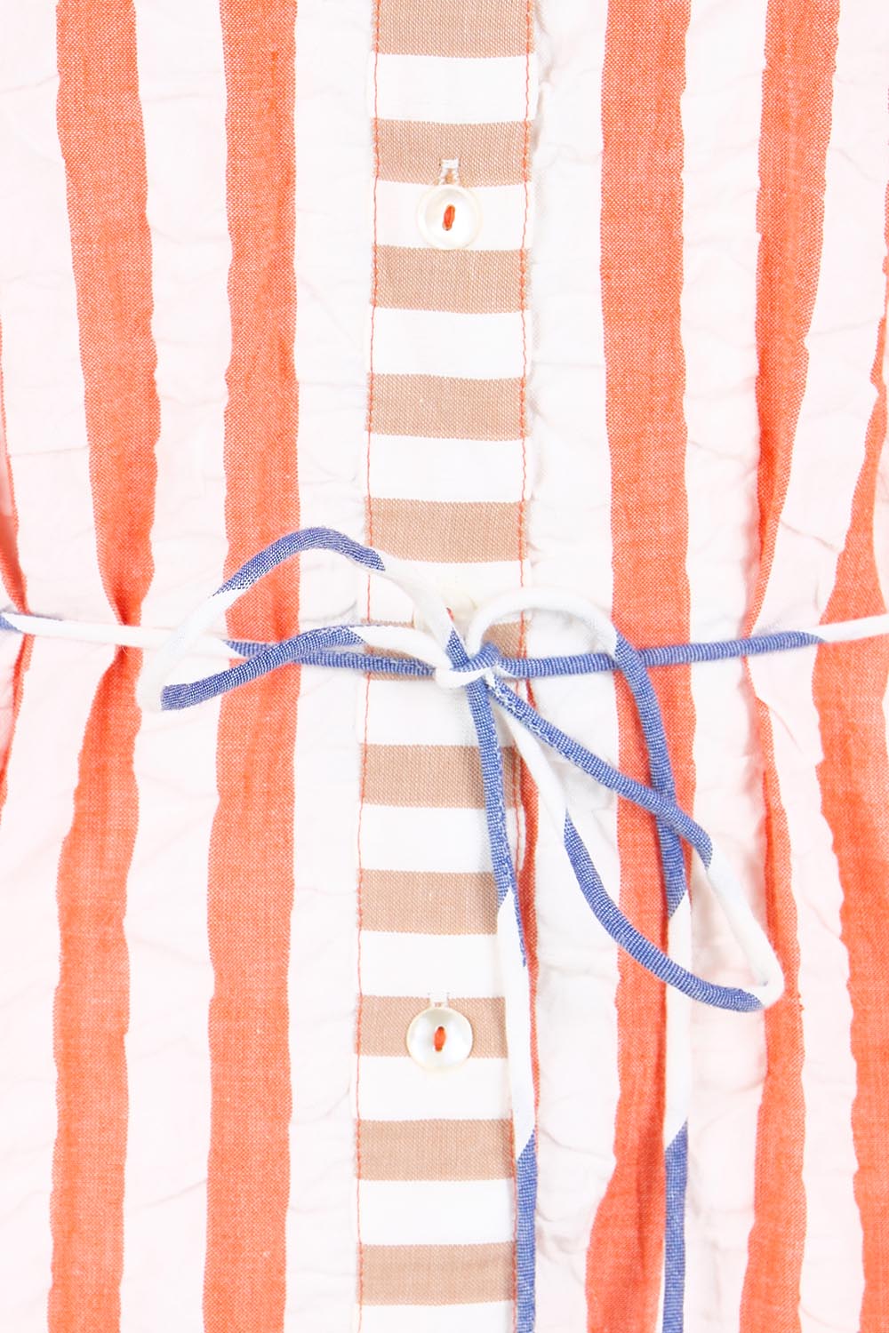 Product shot of the Maui Shirt Dress – Watermelon in colour Watermelon, showing detail