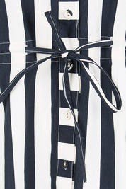 Product shot of the Shiro Shirt Dress – Mono in colour Mono, showing detail