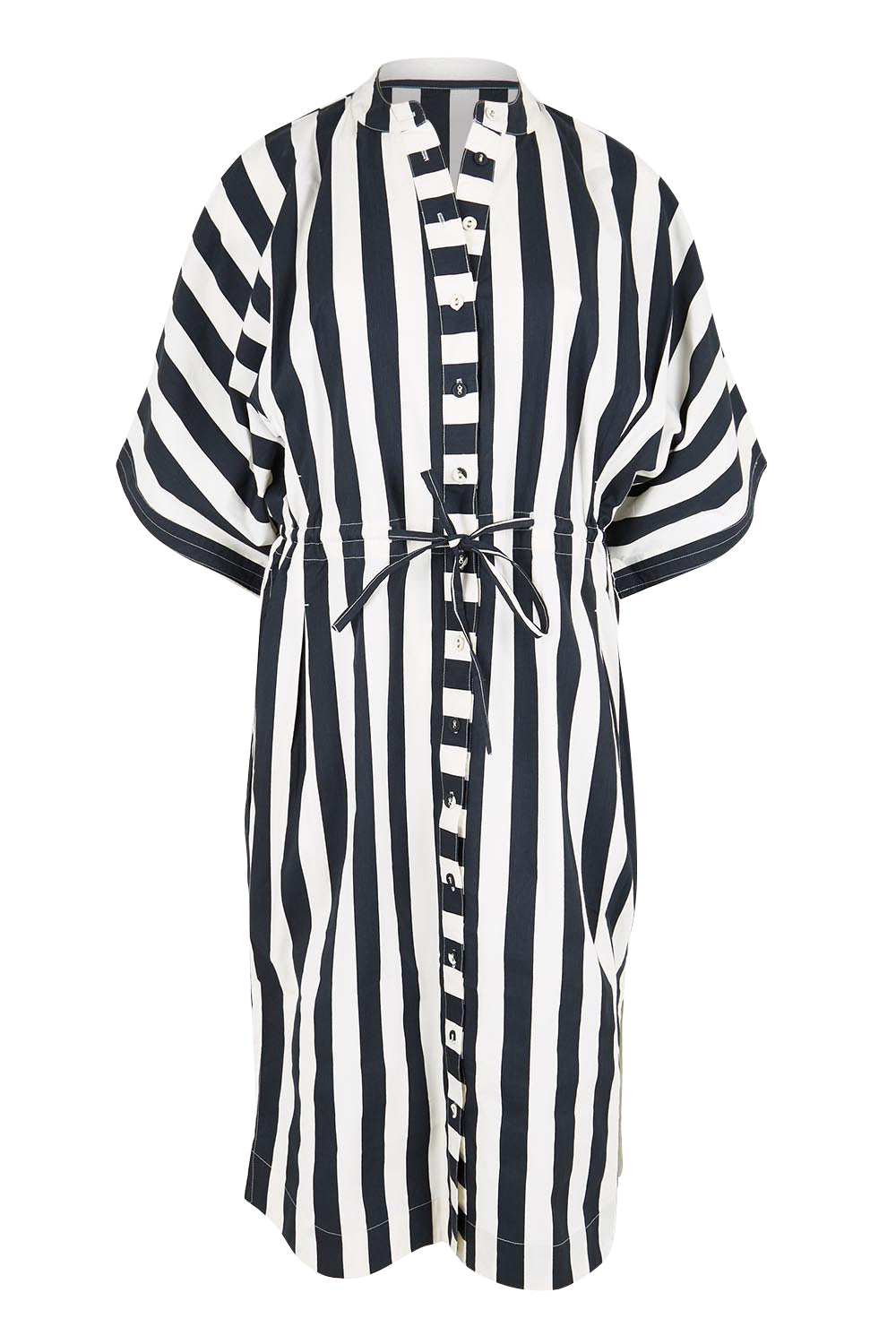 Product shot of the Shiro Shirt Dress – Mono in colour Mono, from the front