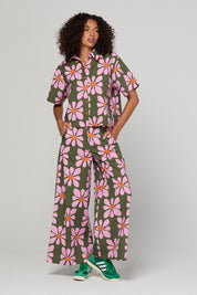 Model Genericm wearing size sample of the Cosmos Pant – Cosmos in colour Cosmos, from the front