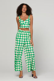 Model Genericm wearing size sample of the Carmen Pant - Circulo in colour Circulo, from the front