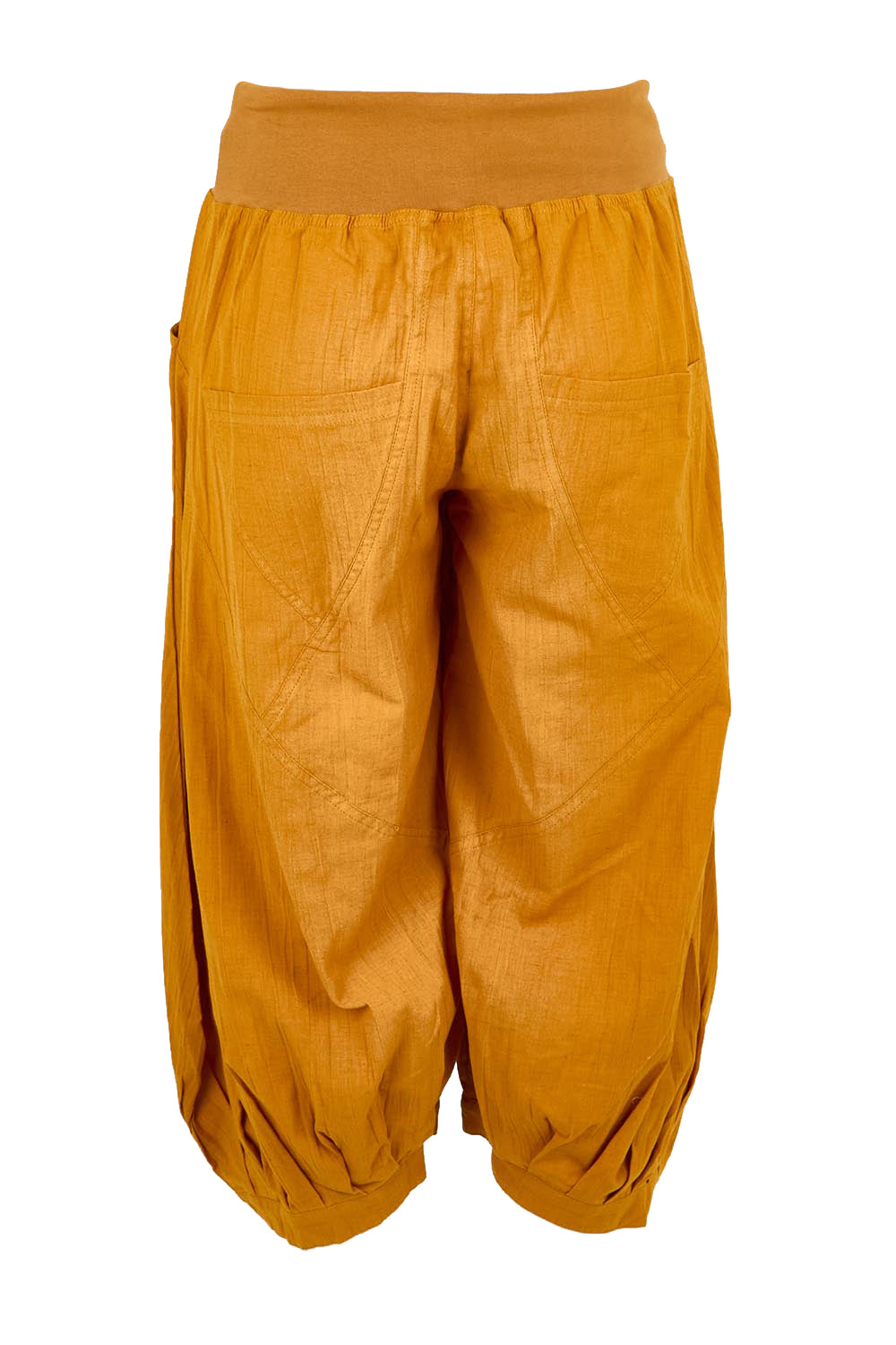 Product shot of the Guru Pant – Turmeric in colour Turmeric, from the back