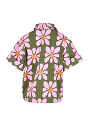 Product shot of the Cosmos Cotton Shirt – Cosmos in colour Cosmos, from the back