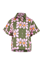 Product shot of the Cosmos Cotton Shirt – Cosmos in colour Cosmos, from the front